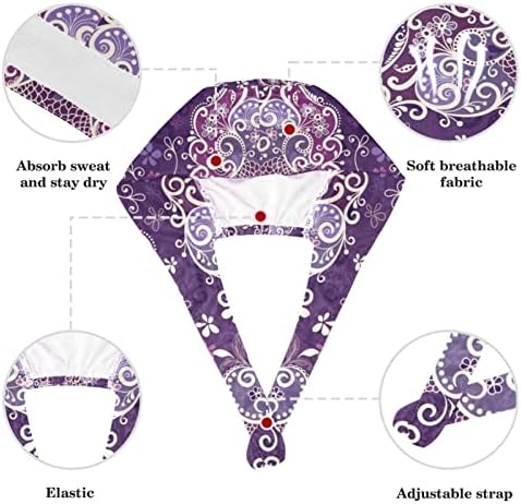 Medicinske kape Podesiva radna kapa s tipkama i luk kosu Scrounchy šareni uzorak leptira