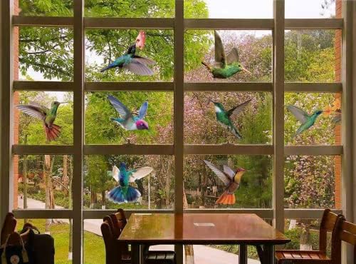 19 komada statične naljepnice za prozor Kolibri, staklene naljepnice, sprečavaju ptice da udare u staklo, ukrasne naljepnice