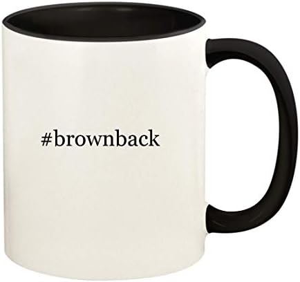 Knick Knack pokloni brownback-11oz Hashtag keramička ručka u boji i unutrašnja šolja za kafu, Crna