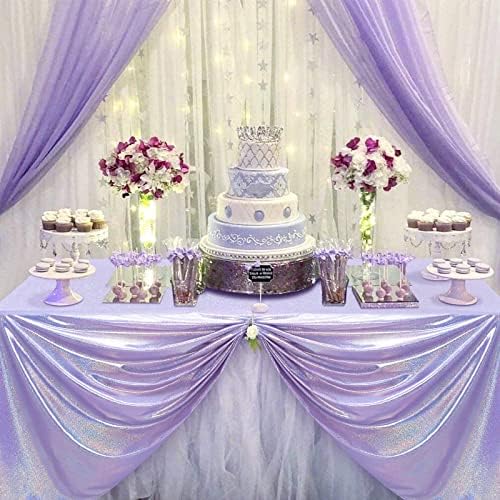 FASCIDORM TEQUIN TABLEFLOTH, pravokutna sjajna platna blistavo svjetlucava za vjenčanje za rođendan za vjenčanje za torte za bebe