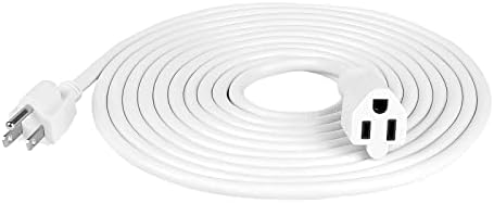 Bijeli vanjski dodatni kabel 15 FT Vodootporan, 16/3 SJTW Heavy Dualce Opći produžni kabl Savršen za dom / uredsko korištenje-3 PRONG