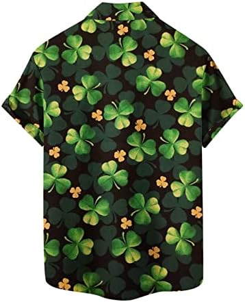 Majice za muškarce Svetog Patricka tiskali su jednu džepnu majicu Casual Labavi ispisane džepove košulje plus veličina