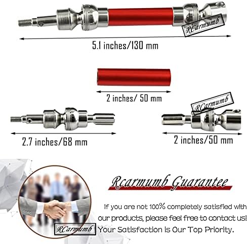 Pogonske osovine CVD osovine nadogradnje za 1/10 arrmR New Big Rock V3 3S BLX 4x4, RCarMumb 4pcs Prednji stražnji čelik 45 Drveni