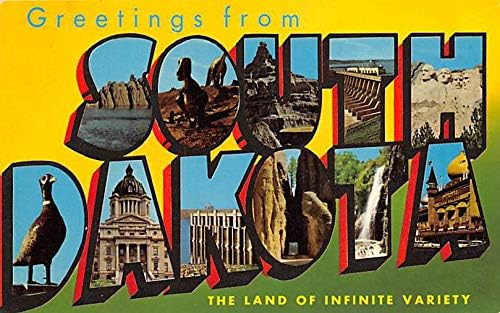 Južni Dakota pozdravi iz razglednice Južne Dakote SD