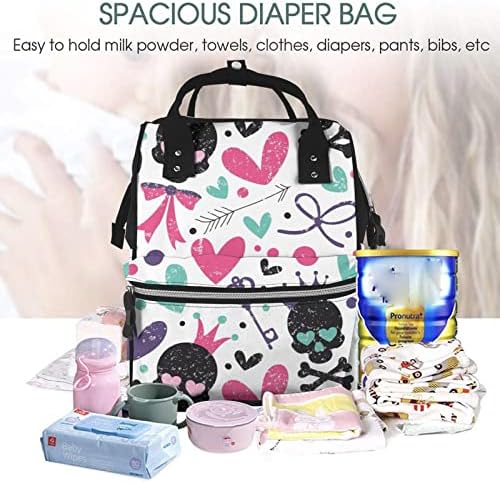 Ruksak za rušenje pelena, torbi za bebe za dječake djevojke, multifunkcionalna vreća na peleni sa kolicama, vodootporna elegantna turistička mama