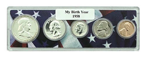 1958-5 godine rođenja novčića u američkoj držaču zastave Necrnuo je