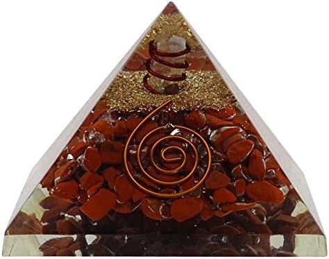 Harmonize Crveni jasper kamen piramida Liife simbol Reiki Izlječenje Crystal Energy Generator