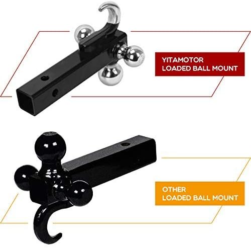 Yitamotor Trailer HITCH TRI HALL Mount sa kukom, Multi hitch Mount FITS 2 Priključni prijemnik, 1-7 / 8, 2 , 2-5 / 16 TRI HITCH HITCH