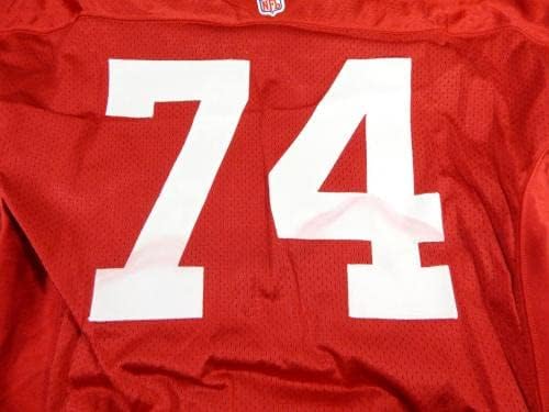 1995 San Francisco 49ers Steve Wallace 74 Igra izdana Crveni dres 52 DP26909 - Neincign NFL igra rabljeni dresovi