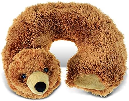 Jastuk za pljusak od grizzly medvjeda - mekani jastuk za povratni vrat za vrat i podršku za vrat i glavu, slatka divljim vijek trajanim