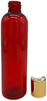 4 oz crvene kosmo plastične boce -12 Pakovanje Prazno punjenje boca - BPA Besplatno - Esencijalna ulja - Aromaterapija | Zlatne kape