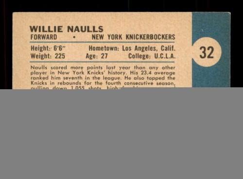 32 Willie Nalls - 1961 fleer košarkaški kartonski exmt - nepotpisane košarkaške kartice