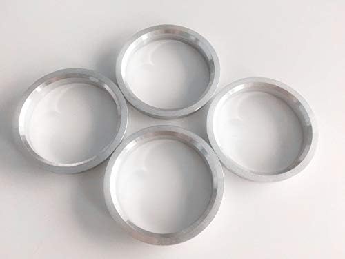 NB-AERO 4PC srebrne aluminijske huljice 76mm do 70,1mm | Hubcentric Center Prsten 70,1mm do 76mm