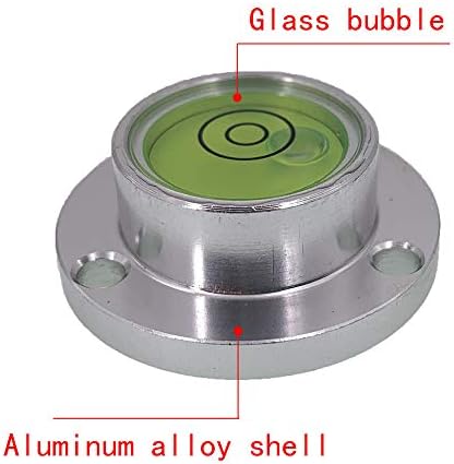 Površinski montirani aluminijski kućište kružnog duhova Nivo mjehurića na nivou kuglice, d30mm prirubnica tip ploče