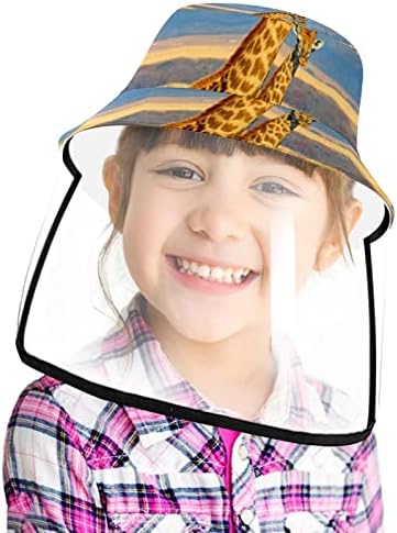 Zaštitni šešir za odrasle sa štitom za lice, ribarsko šešir protiv sunčane kape, afrička životinja žirafa