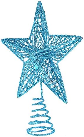 DiDiseaon Star Nakit za božićne staze staze: Glitter Star Treetop Ornament 3D Hollow Star Xmas Tree Dekorativni odmor Treetop Božić