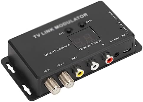WETYG UHF TV Link Modulator AV to RF Converter IR Extender sa 21 Kanalnim ekranom PAL/NTSC opciona Plastična Crna