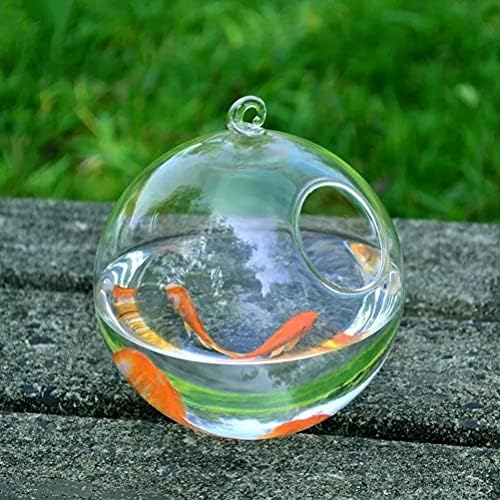 WPYYI 1 set visećeg stakla okruglog oblika akvarijska Zdjela za ribu akvarijum cvjetna biljka vaza prozirno sferno staklo ručno rađeni