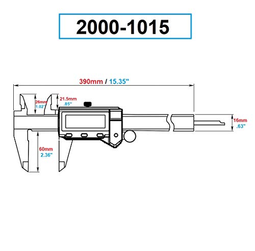DASQUA 2000-1015 0-300mm / 0-12 IP54 vodootporan digitalni čeljust