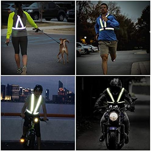 AxGo Reflective prsluk 1pack, podesiva sigurnosna vanjska pojaka visoke vidljivosti za trčanje, hodanje, trčanje, biciklizam, motocikl,