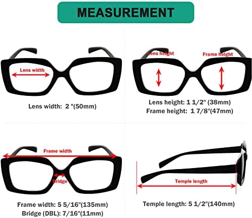 Okažite zatezajte 10% na paketu 4 pakovanja dame za čitanje naočala i 4 čitača za žene +3,00