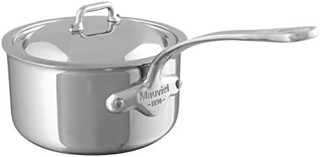 Mauviel 1830 M'cook 5-slojna posuda za sos od poliranog nerđajućeg čelika sa poklopcem i ručkom od livenog nerđajućeg čelika, 1.2-qt,