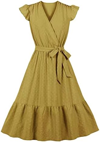 Maxi ljetna haljina za žene jednobojna Moda visokog struka drvena haljina sa pertlama za žene Lady Summer