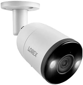 Lorex Indoor / Vanor 4K IP sigurnosna kamera, dodatna metalna metka za metak za žičani nadzor, pametno otkrivanje pokreta, dvosmjerni