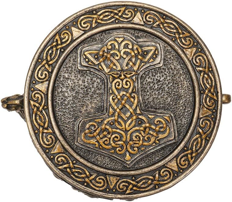 EBROS poklon Norse stari bogovi Viking Knotwork Thor Hammer Mjolnir sa zmajskim dugim brojem da ukrasni nakit skladišta okrugla kutija