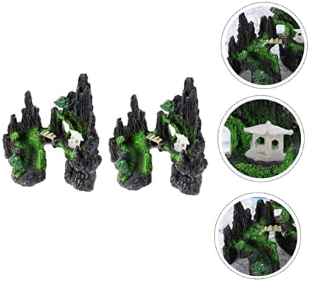 Yarnow 2pcs Umjetne smole Rockery stijene Artificials para Decor Resin Mountain Artificial CORAL REEF Reptil Decor aquarium ornament