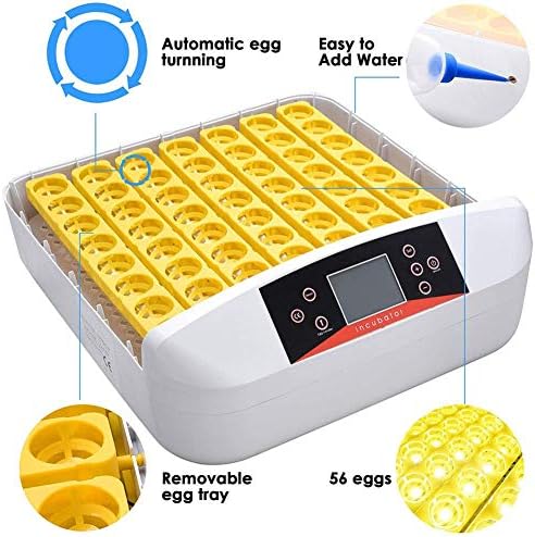 Alremo 103234536 inkubator 56 jaja perad Hatcher Digitalni LED displeji kontrola Temperature automatsko okretanje sa svjetlom za piliće