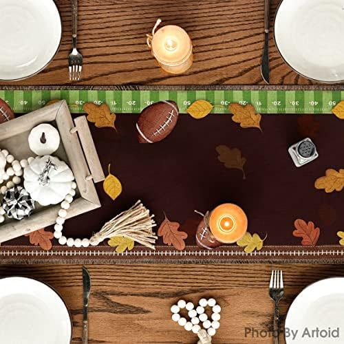 Artoid Mode fudbalski sto trkač, sezonska jesenja žetva Vintage Dan zahvalnosti kuhinja trpezarijski sto dekoracija za unutrašnju