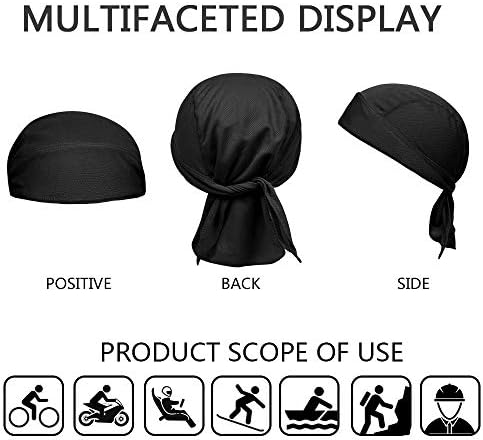 MIZOK Unisex 4 komada biciklistička kapa kapa za zaštitu od sunca UV zaštita kapa za znojenje kapa kapa Lobanja gusarski šeširi