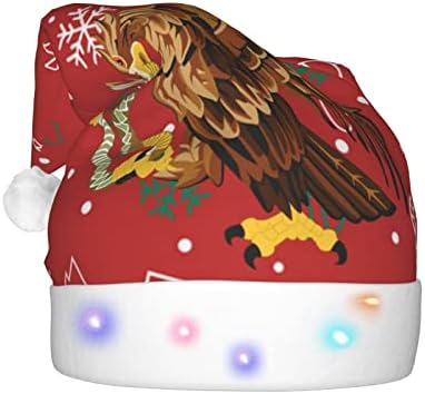 Meksiko Eagle zastavu Funny odrasle pliš Santa šešir upaliti Božić šešir za žene & amp ;muškarci Božić Holiday Hat
