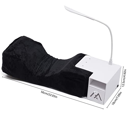 Jastuk za produžavanje trepavica za vrat sa postoljem za organizatore police i laganim LED krevetom za trepavice jastuk za trepavice