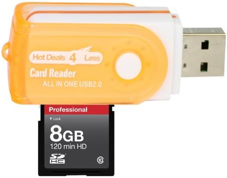 8GB klase 10 SDHC velike brzine memorijska kartica za Panasonic kamkorder SDR-S26P / PC. Savršeno za brzo kontinuirano snimanje i snimanje u HD-u. Dolazi sa Hot Deals 4 manje sve u jednom čitač okretnih USB kartica i.