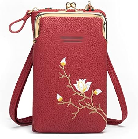 LEPSJGC torba za mobitel ženski crossbody izvezeni cvjetovi torba za mobitel Wallet Crossbody mobitel torba