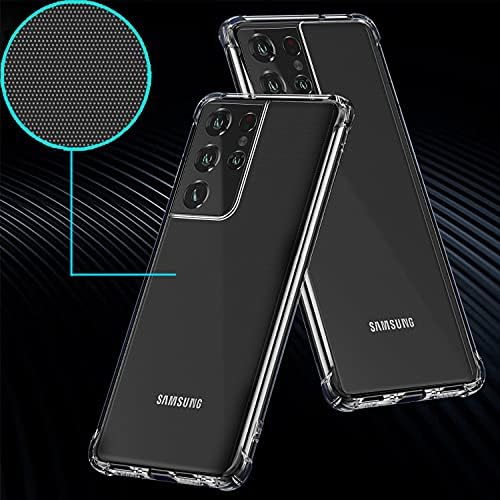 Crystal Clear Futrola za Galaxy S21 Ultra 6,8 inča, zračna vrećica otporna na udarcu, ultra tanak fleksibilan soft tpu poklopac za Samsung Galaxy S21 Ultra 6.8