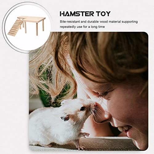 Ipetboom Hamster Cages 1pc Hamster Platform, hrčka penjačka igračaka za hrčka postolje sa ljestvicom drvene male životinje stalak