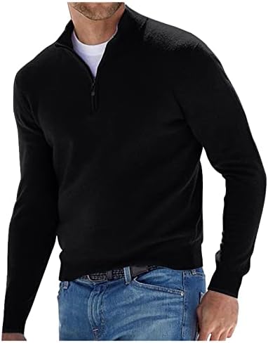 Muške sportske košulje 1/4 zip ručka rupa obložena vožnjom vrhom pulover vrhova dukserica