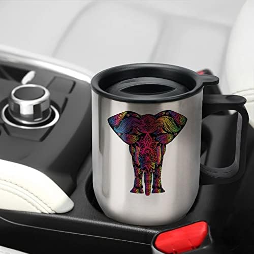 Elephant Logo 14 oz Travel Three Kafe Izolirana pehar od nehrđajućeg čelika sa poklopcem