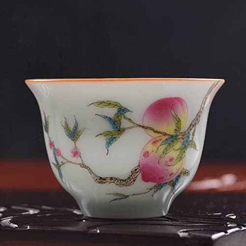 Bestonzon cvjetni breskva ručno izrađeni keramički porcelijan bez čaša, kupaonica azijski čajnik vintage skladištenje vode praktična oprema za piće KONTEER COLTE EXQUISITE CUP CUP: Soju za časove latte