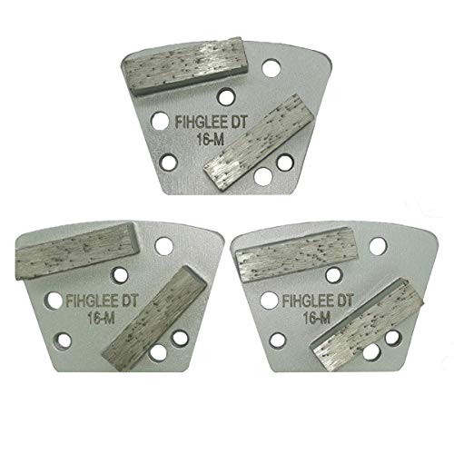 FINDEE DT 3pcs Grit16 Diamond Trapezoidni alati za brušenje, betonska boja Asprerentni rezanje Extra