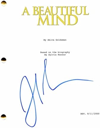 Josh Lucas potpisao je autografa prekrasnog uma punog filma za film - Gluring Ed Harris, Jennifer Connolly, Paul Bettany & Russell
