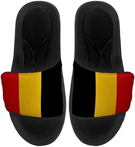 Expreitbest jastuk sa sandalama / dijapozitiva za muškarce, žene i mlade - zastava Belgije - Belgija
