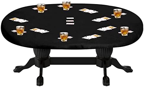 Felt kartica Tabela Igra Cover stolnjak elastični ugrađeni uklapa okruglim stolovima okrugli stolovi 36 U 48 inča
