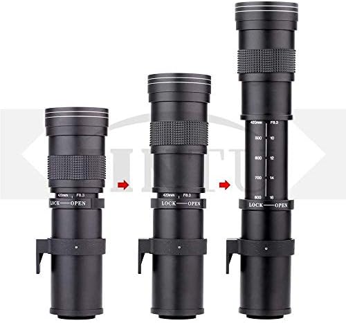 JINTU 420-800mm f/8.3 ručni fokus kamera bez ogledala odgovara za Sony e kamera za montiranje A6600 A6500 ZV-E10 A7IV A6400 A7II A7SIII