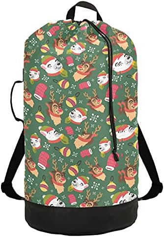 Božić slatka Jelena medvjed veš torba teška dužnost veš ruksak sa naramenicama i ručkama putna torba za veš sa vezicom zatvaranje