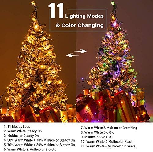 Brizled 300 LED boja mijenja Božić svjetla + 100 LED C6 Cool White & amp; multi boja mijenja Božić svjetla za božićnu jelku Party