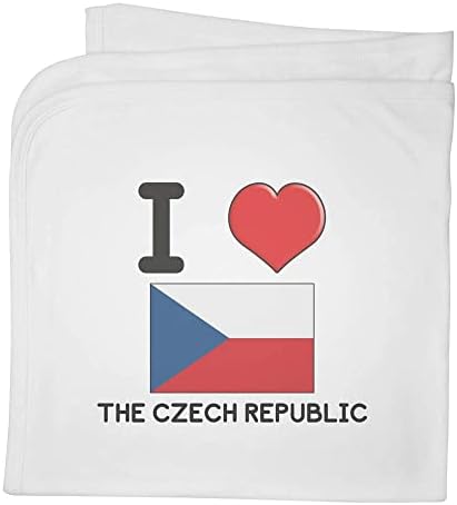 Azeeda 'Volim Češku' Pamučni bebi pokrivač / šal